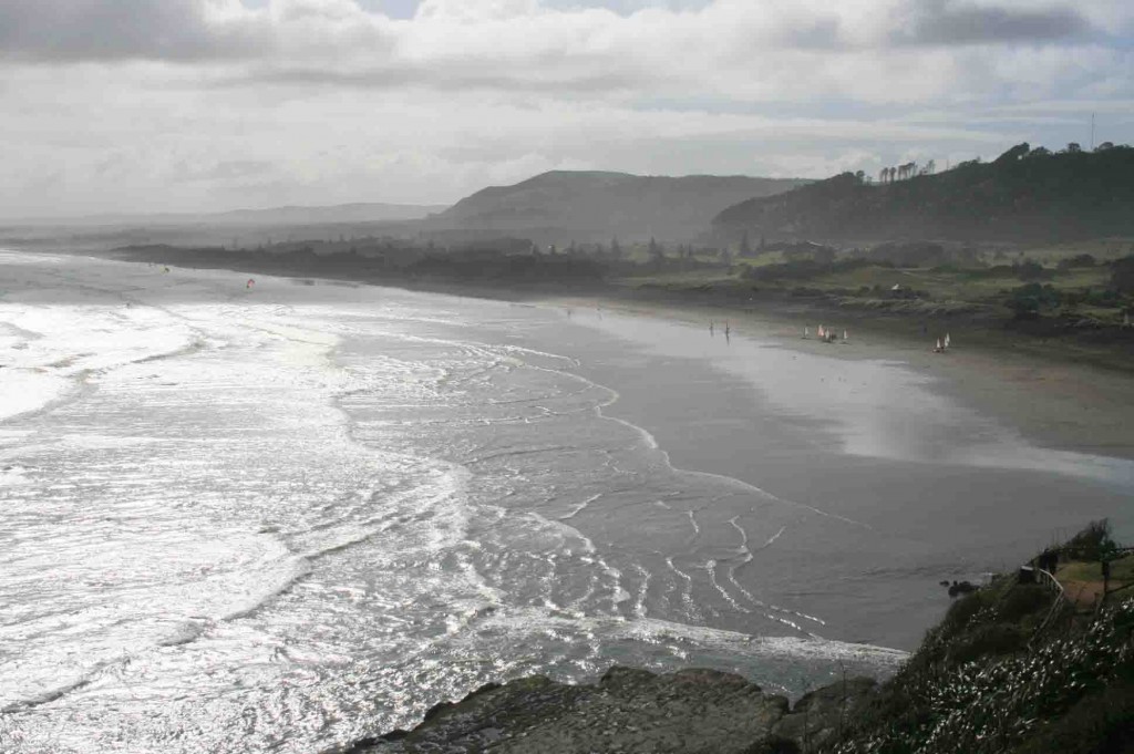 Windy Rainy Beach