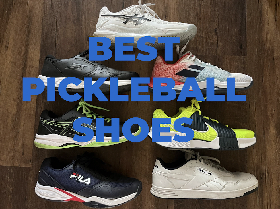Picture of the 7 best pickleball shoes with text stating, "best pickleball shoes"