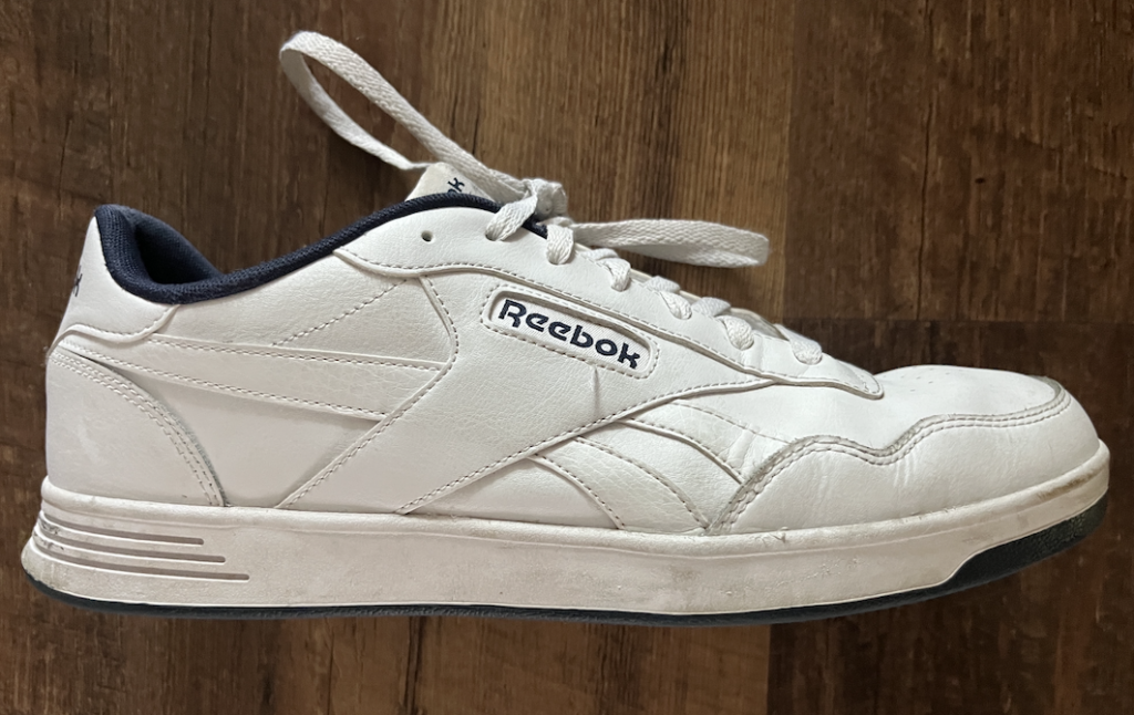 Picture of Reebok pickleball shoes.