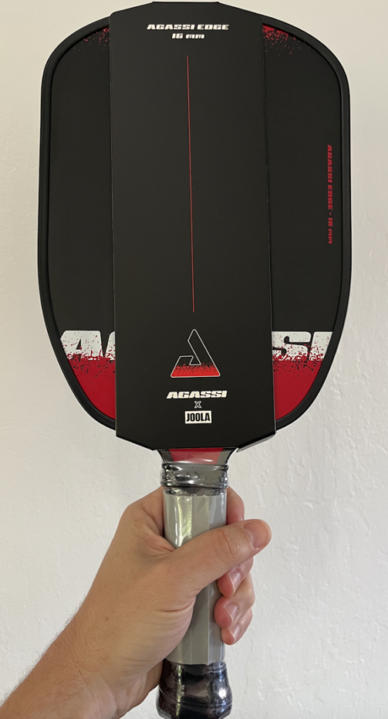 Picture of the Joola Agassi Edge, the best budget pickleball paddle under $100.